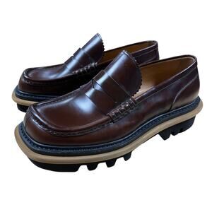 Dries Van Noten NWOB Lug Sole Penny Loafer in Brown Men's Size 44 (US 11)